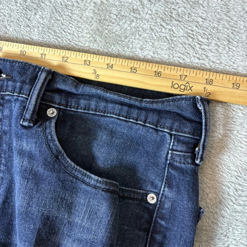 Levi's Jeans Mens 36x34 (Fits 36x33) 514 Straight Blue Whiskered Faded Stretch